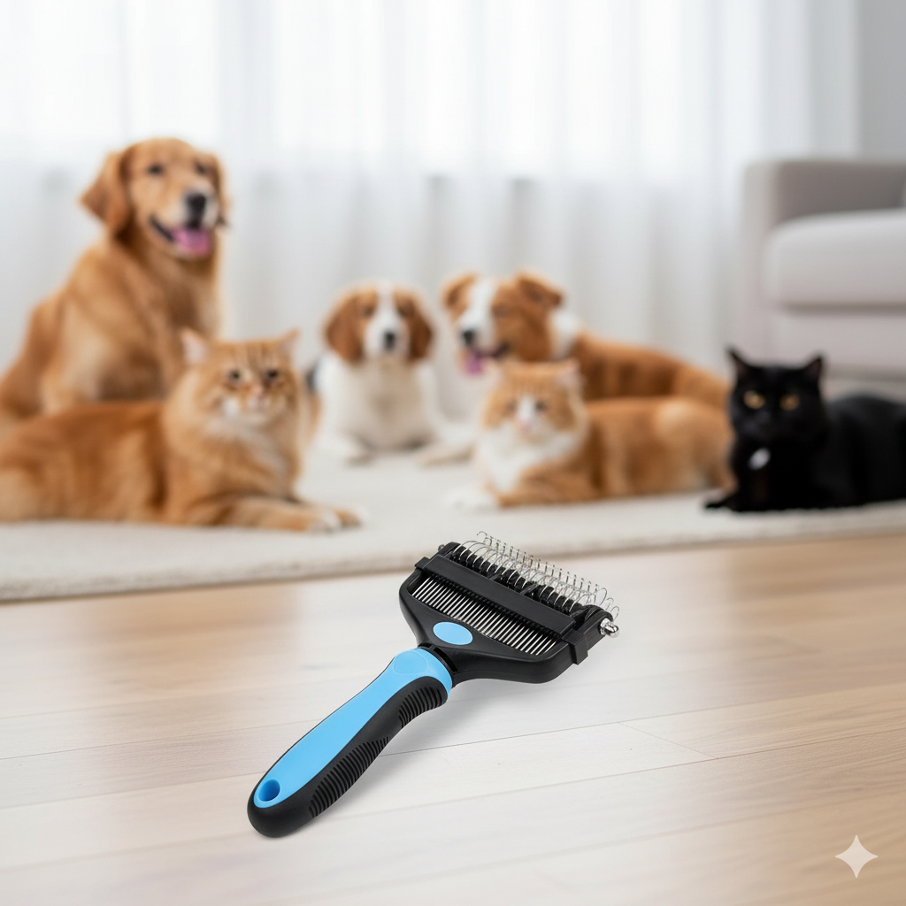 3-in-1 Profi-Pflegebürste/Kamm für Hunde & Katzen