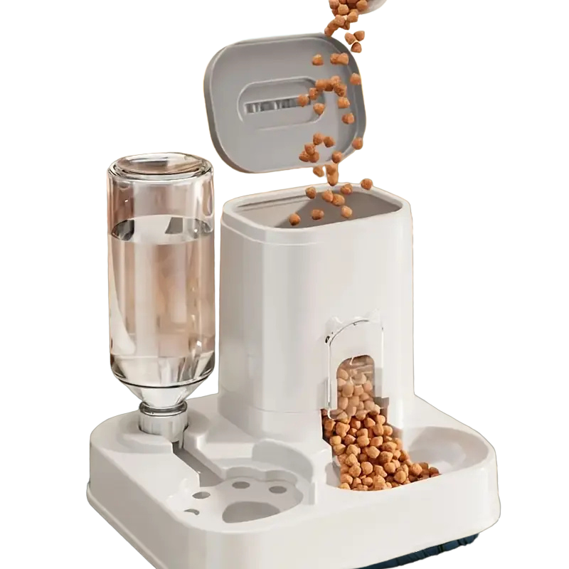 2 in 1 Katzen Futterautomat - Ohne Strom